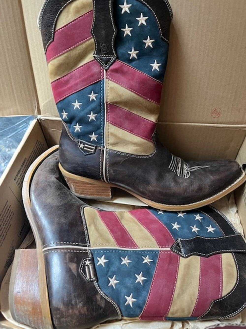 Durango Gambler Patriotic Western Boots Mens Size 10 (2016 discontinued)